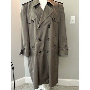 LONDON CLUB Double Breasted Beige Trench Men’s 44R